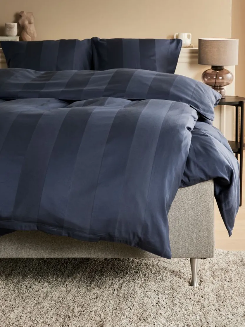 Dekbedovertrek BARBO satijn 140x200 donkerblauw