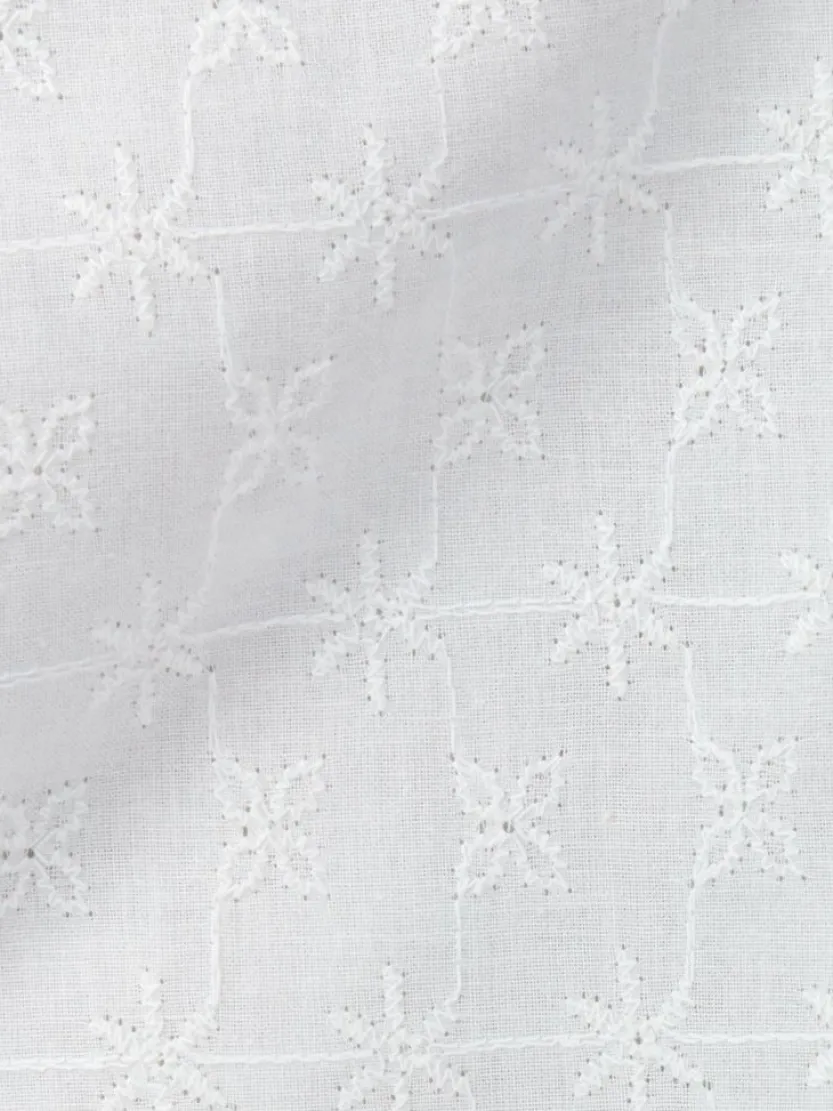 Dekbedovertrek BIBI 140x200 wit met borduur