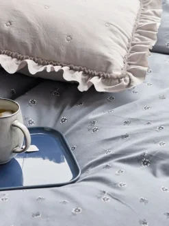 Dekbedovertrek GERD satijn 140x200 oud blauw