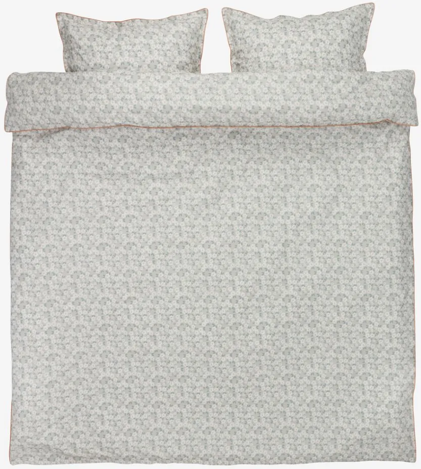 Dekbedovertrek INGA percal 240x220 grijs