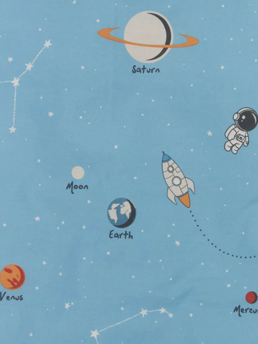 Dekbedovertrek junior SPACE 100x140 blauw