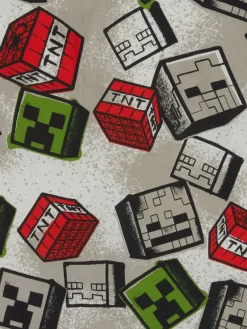 Dekbedovertrek MINECRAFT 140x200 grijs