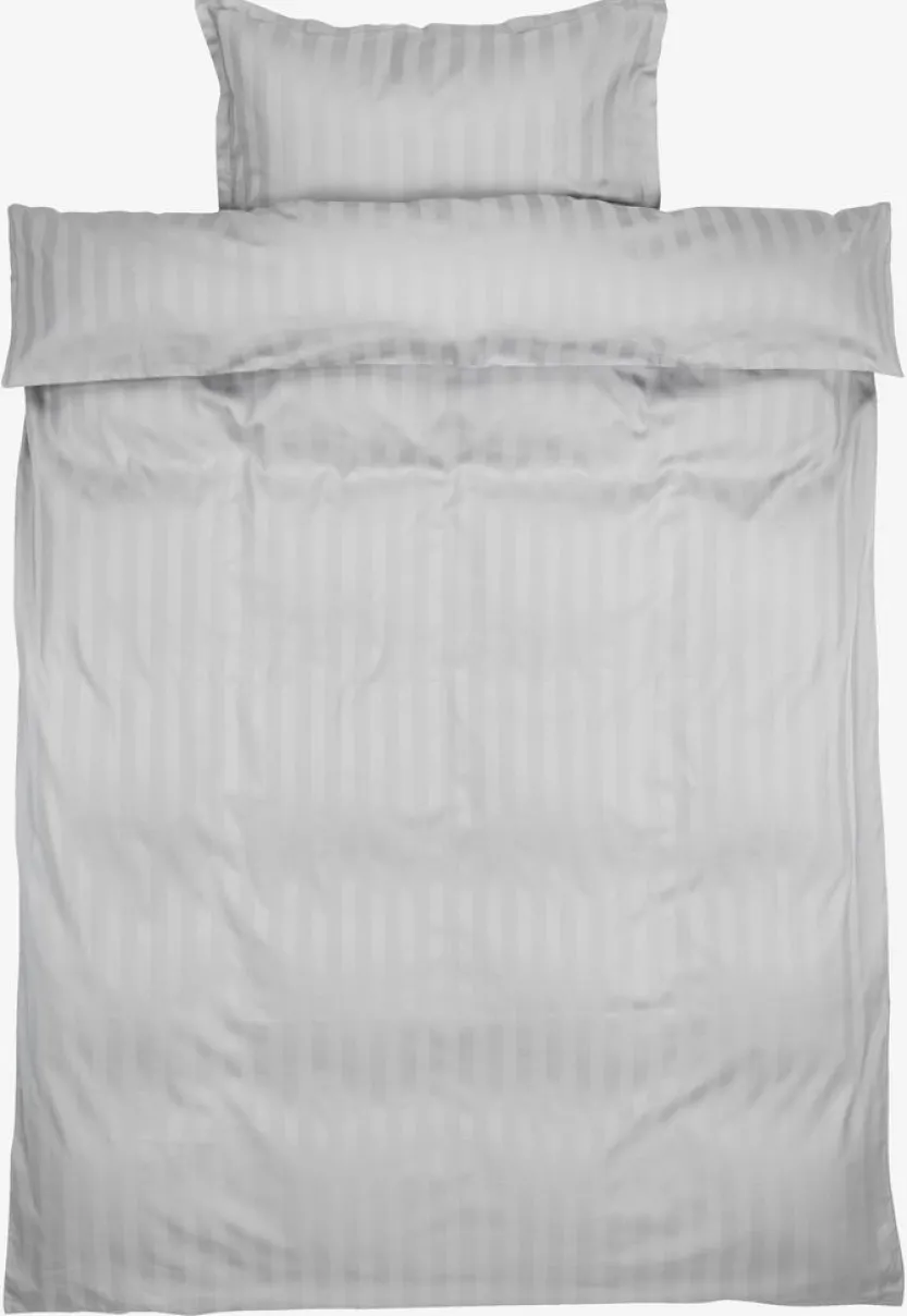 Dekbedovertrek NELL satijn 140x200 lichtgrijs