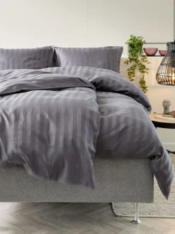 Dekbedovertrek NELL satijn 140x200 antraciet