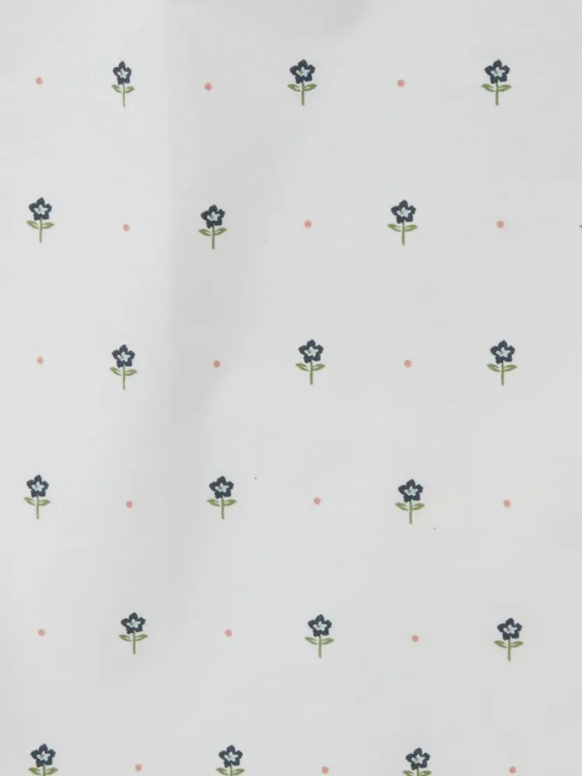 Dekbedovertrek OLGA percal 140x200 blauw/wit