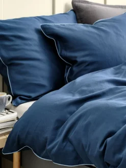 Dekbedovertrek SANNA satijn 140x200 donkerblauw