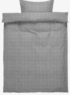 Dekbedovertrek THERESA flanel 140x200 grijs
