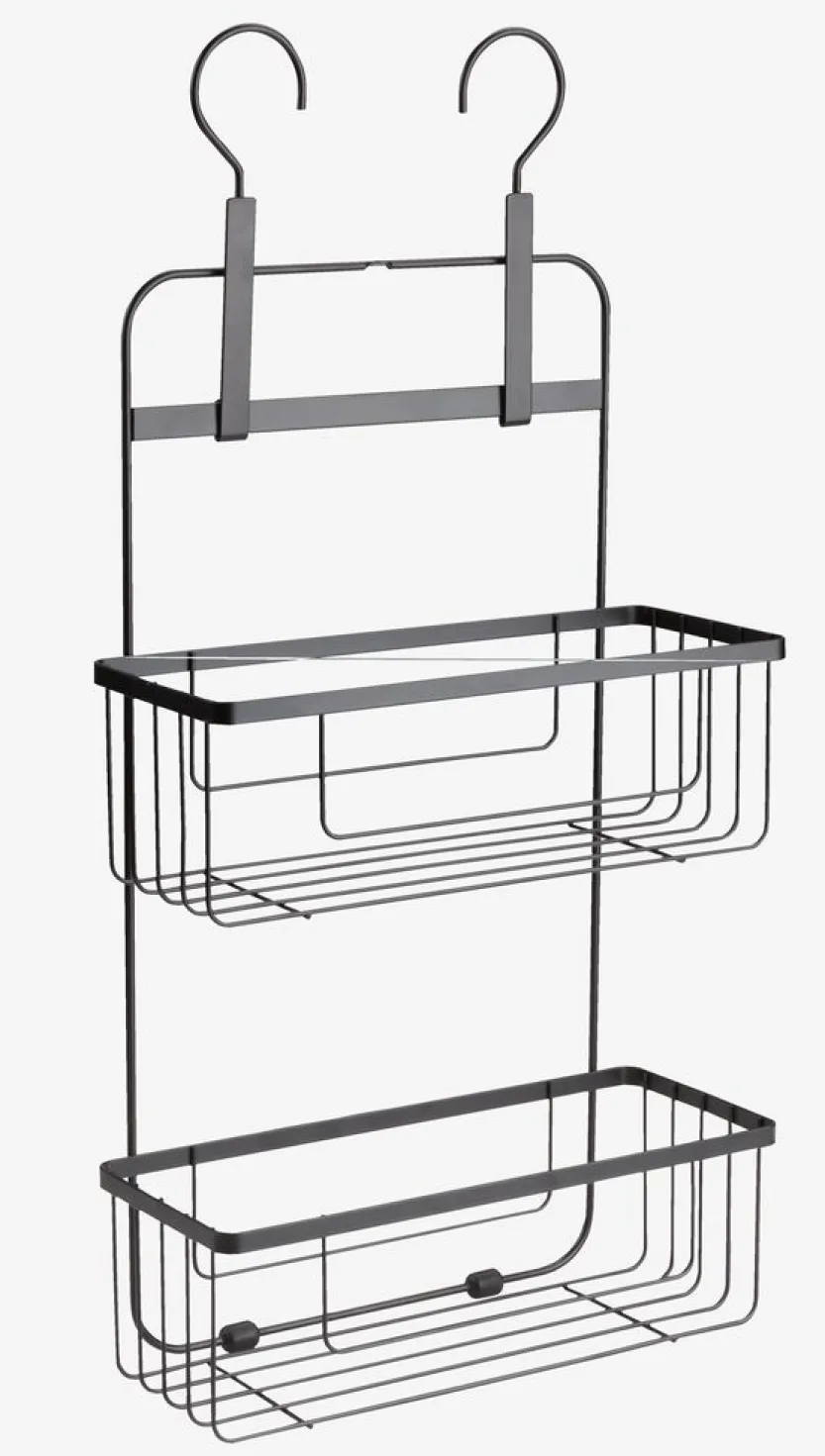 Doucherek NACKA met multi ophanghaken zwart