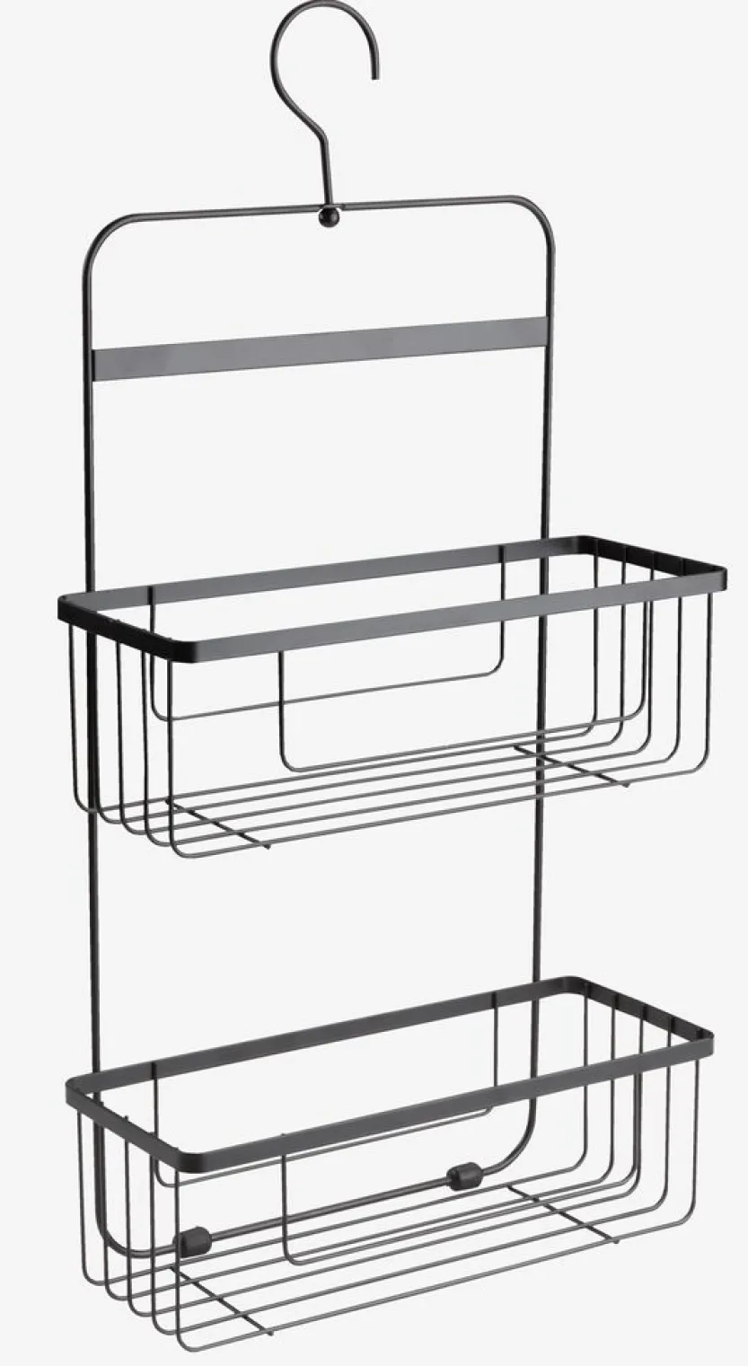 Doucherek NACKA met multi ophanghaken zwart