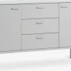 Dressoir BELLELUND 2 deuren 3 lades beige