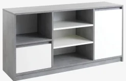 Dressoir BILLUND 2 deuren wit/beton