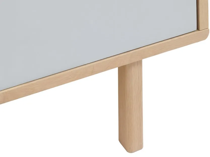 Dressoir EGEBJERG 2 lades 1 deur grijs/eiken