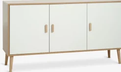 Dressoir GAMTOFTE 3 deuren eiken/wit