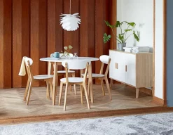 Dressoir GAMTOFTE 3 deuren eiken/wit