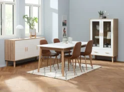 Dressoir GAMTOFTE 3 deuren eiken/wit