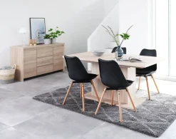 Dressoir HASLUND 2 deuren 3 lades eiken