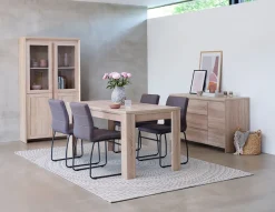 Dressoir HASLUND 2 deuren 3 lades eiken