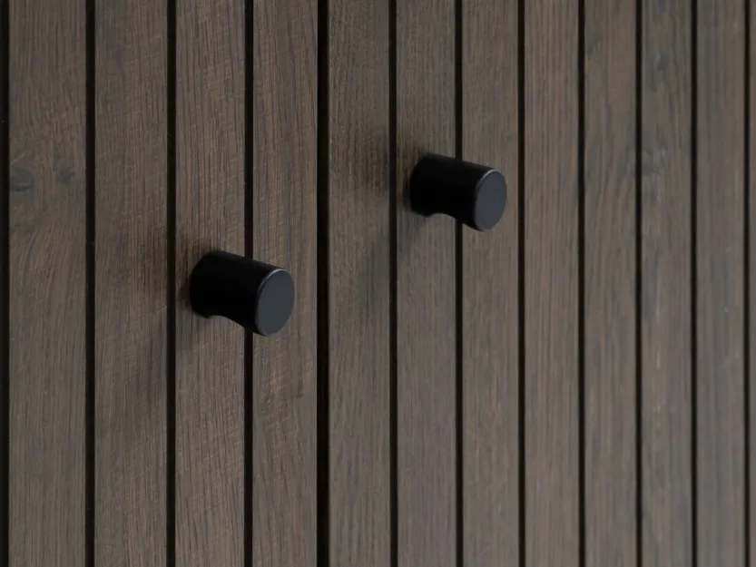 Dressoir HEMDRUP 2 deuren donker eiken/zwart