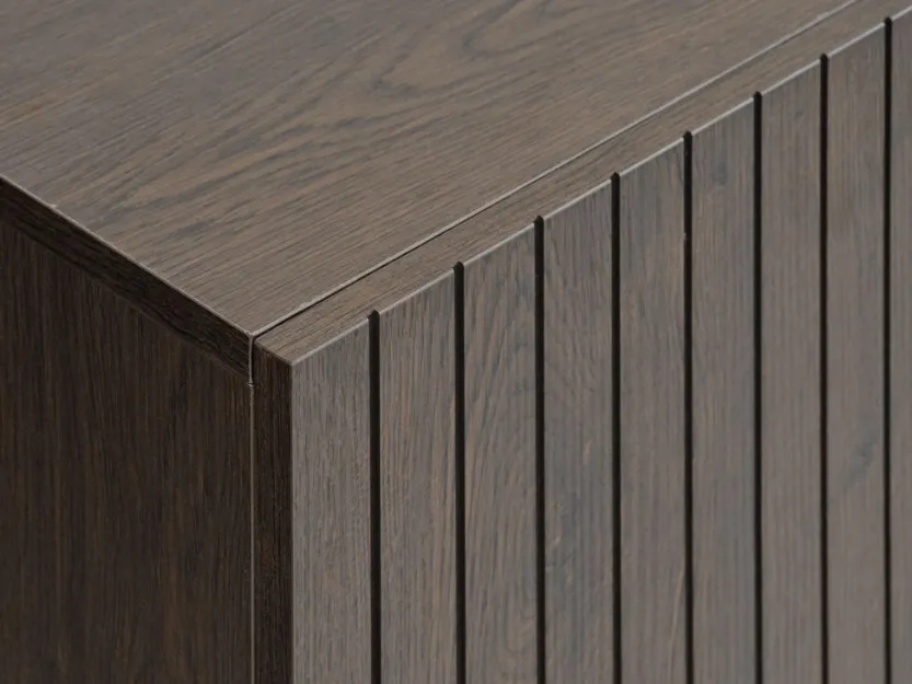 Dressoir HEMDRUP 2 deuren donker eiken/zwart