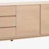 Dressoir KALBY 2 deuren 3 lades licht eiken