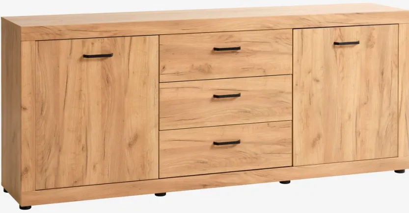 Dressoir LINTRUP 2 deuren 3 lades eiken kleur