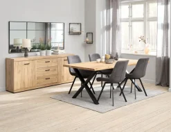 Dressoir LINTRUP 2 deuren 3 lades eiken kleur