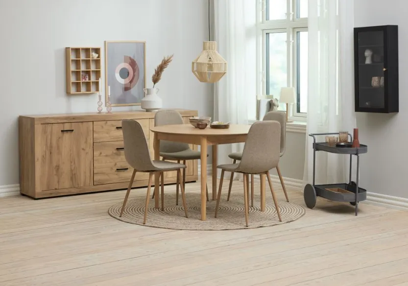 Dressoir LINTRUP 2 deuren 3 lades eiken kleur