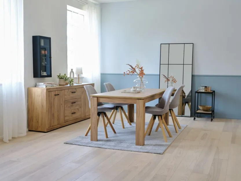 Dressoir LINTRUP 2 deuren 3 lades eiken kleur