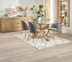 Dressoir LINTRUP 2 deuren 3 lades eiken kleur