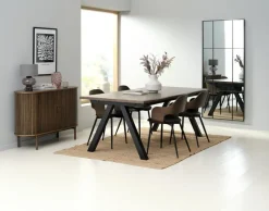 Dressoir LYNGVIG 120 cm roldeuren donker eiken