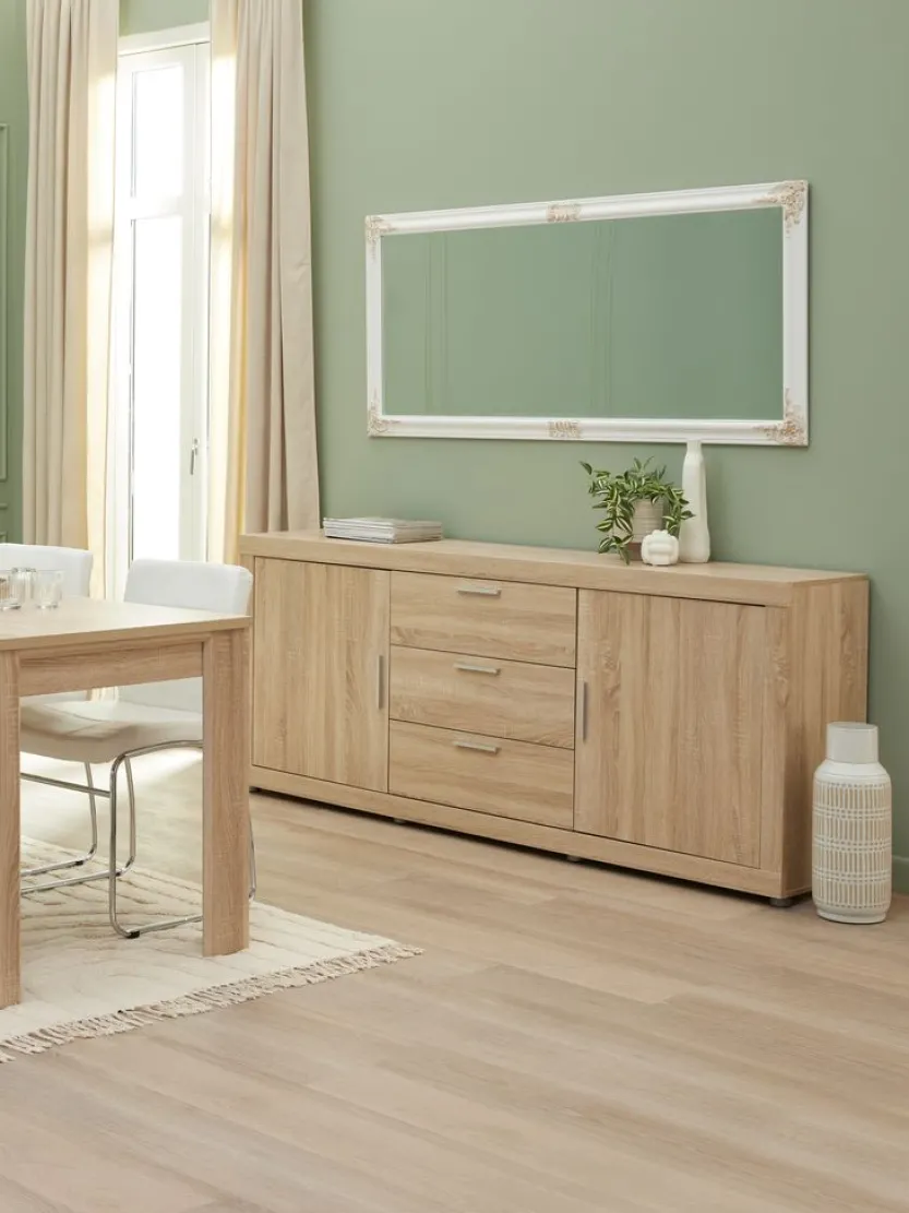 Dressoir RINDSHOLM 2 deuren 3 lades eiken kleur