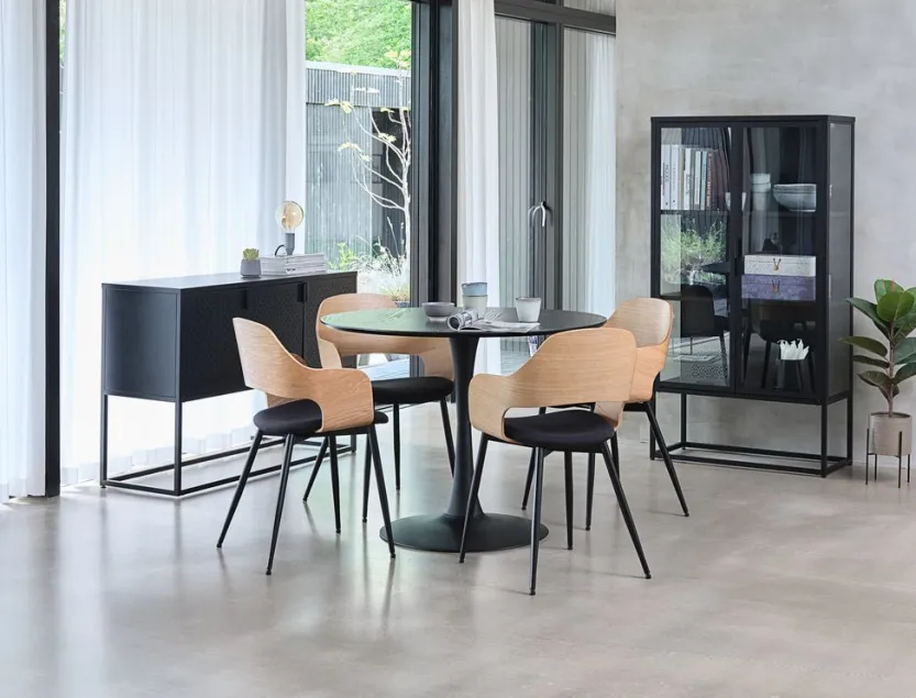 Dressoir VIRUM 3 deuren zwart