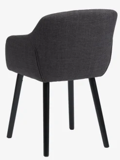 Eetkamerstoel ADSLEV antraciet grijze stof/zwart