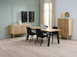 Eetkamerstoel ASAA zwart kunstleer