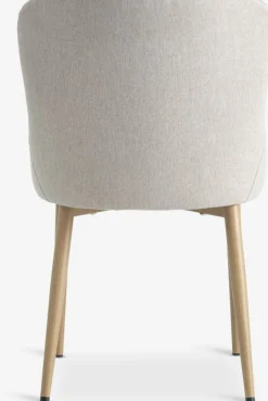 Eetkamerstoel BELLINGE zandkleurige stof/eiken kleur