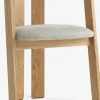 Eetkamerstoel BOVRUP eiken/beige stof