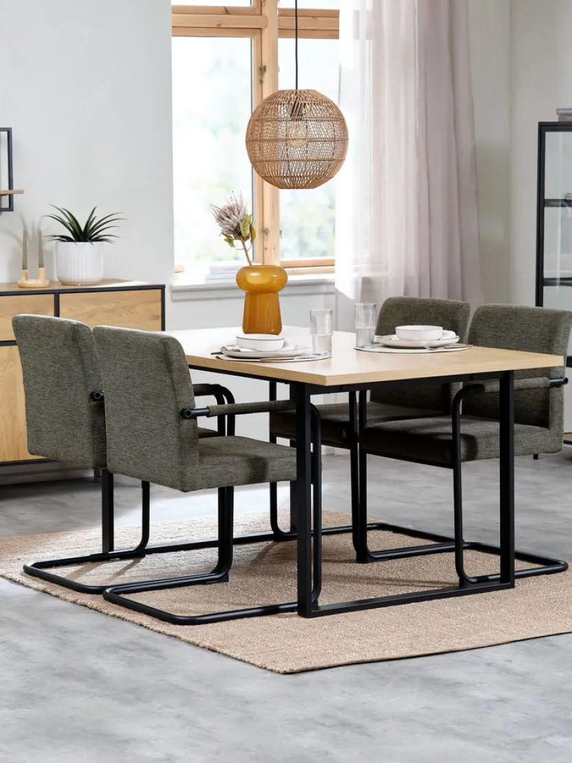 Eetkamerstoel ESPE olijf/zwart