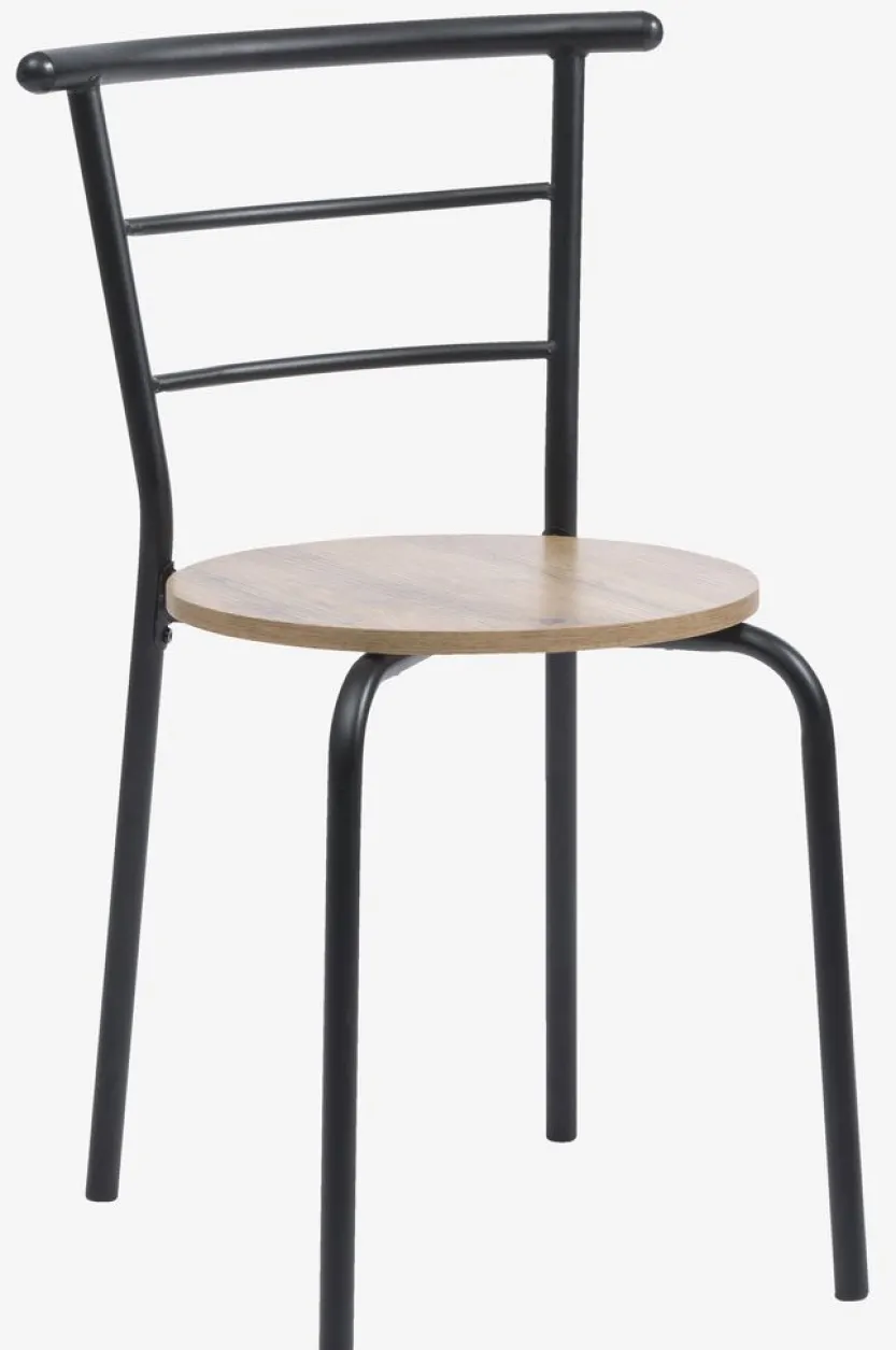 Eetkamerstoel GADSTRUP zwart/eiken kleur