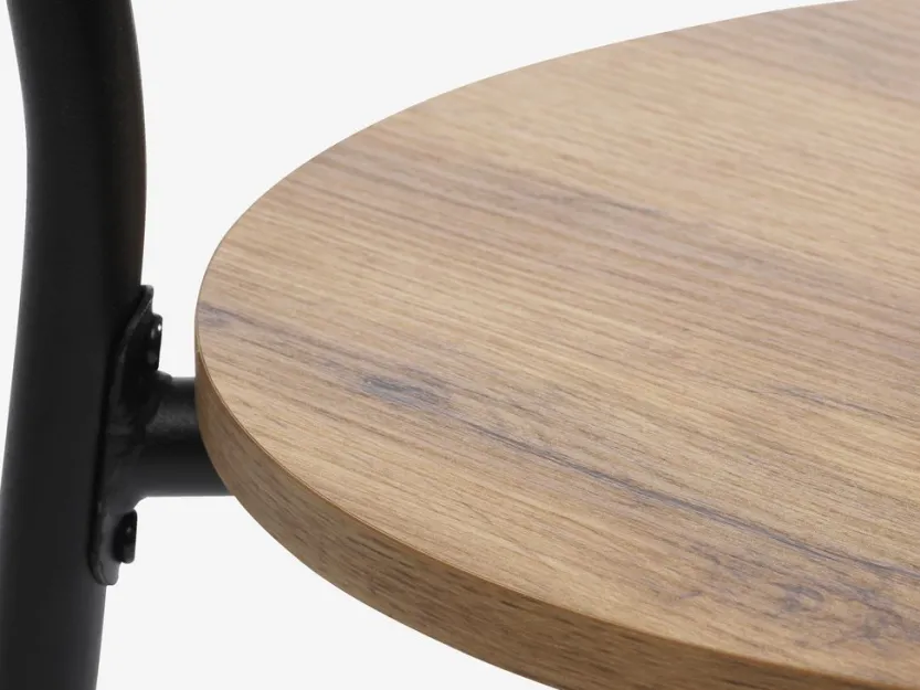 Eetkamerstoel GADSTRUP zwart/eiken kleur