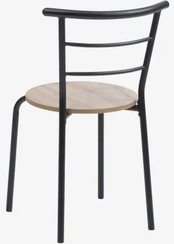 Eetkamerstoel GADSTRUP zwart/eiken kleur