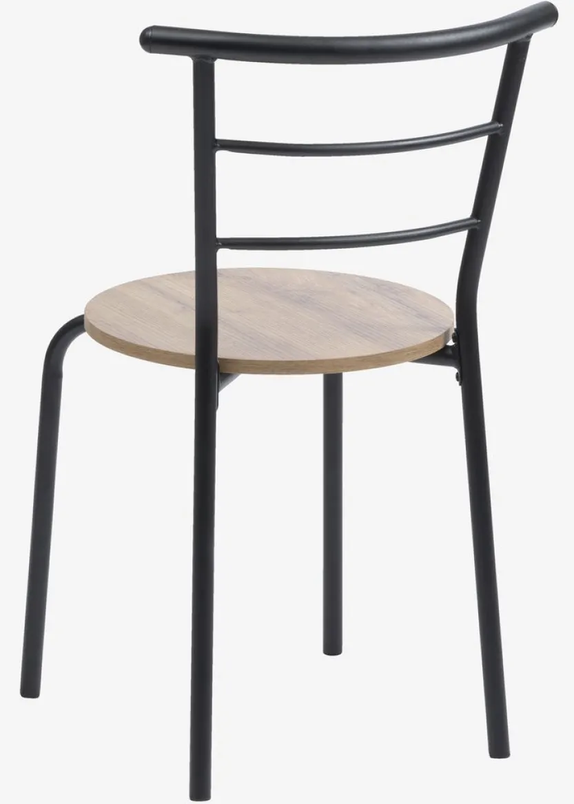 Eetkamerstoel GADSTRUP zwart/eiken kleur