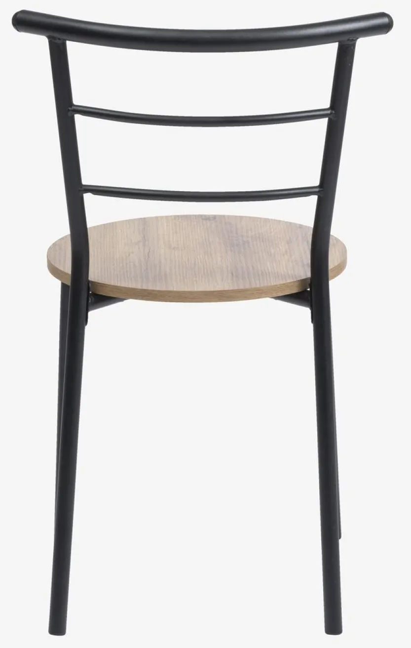 Eetkamerstoel GADSTRUP zwart/eiken kleur