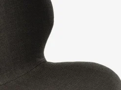 Eetkamerstoel GEVNINGE donkerbruine stof/zwart