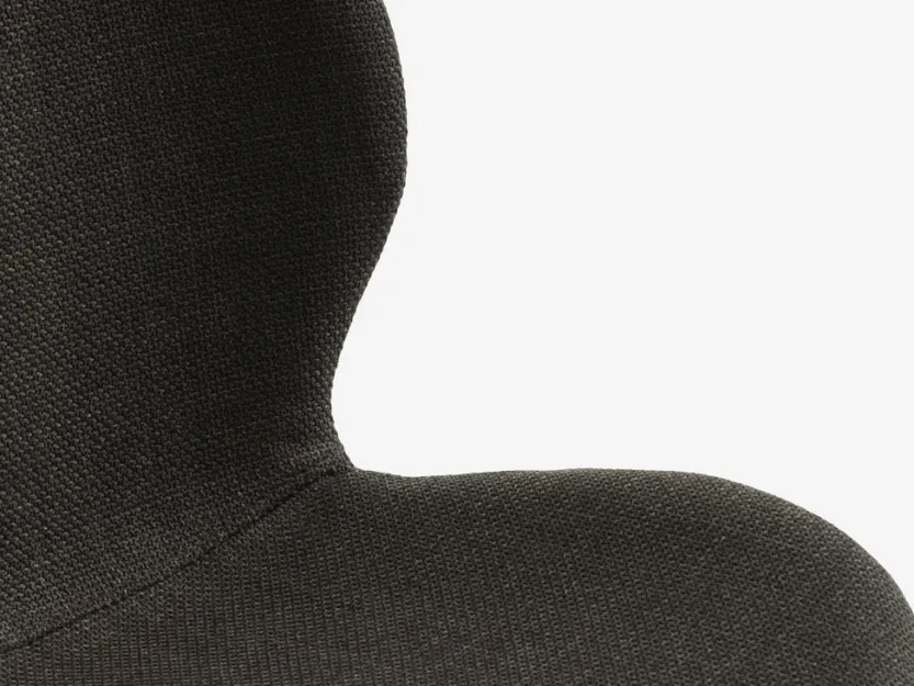 Eetkamerstoel GEVNINGE donkerbruine stof/zwart