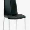 Eetkamerstoel HAVNDAL zwart kunstleer/chroom