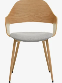 Eetkamerstoel HVIDOVRE licht eiken/licht grijze stof