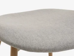 Eetkamerstoel HVIDOVRE licht eiken/licht grijze stof