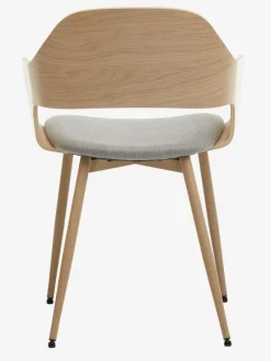 Eetkamerstoel HVIDOVRE licht eiken/licht grijze stof