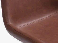 Eetkamerstoel HYGUM draai cognac kunstleer/zwart