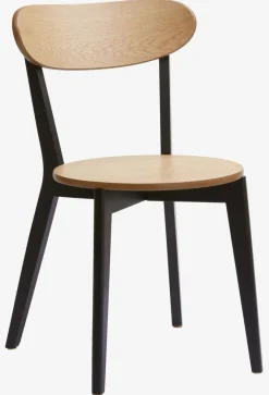 Eetkamerstoel JEGIND eiken/zwart
